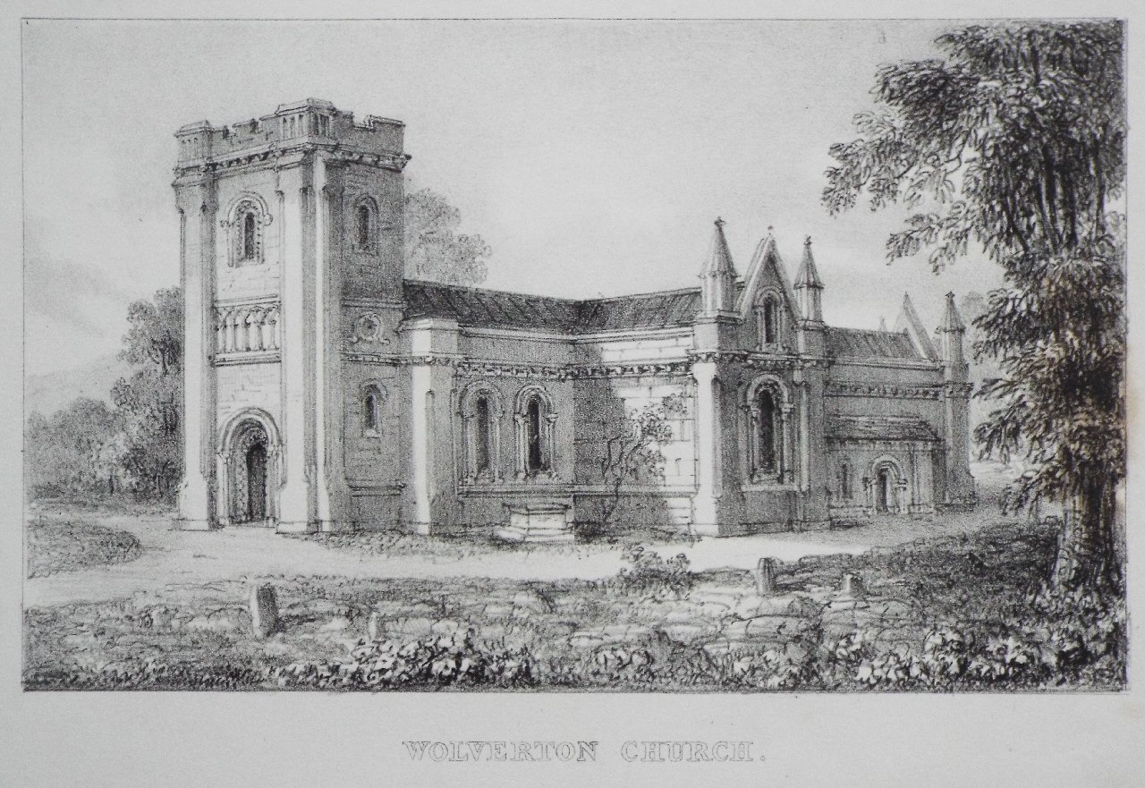 Lithograph - Wolverton Church.